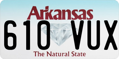 AR license plate 610VUX