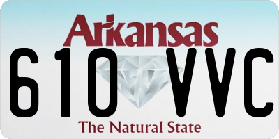 AR license plate 610VVC