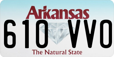 AR license plate 610VVO