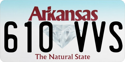 AR license plate 610VVS