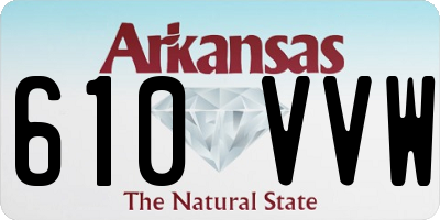 AR license plate 610VVW