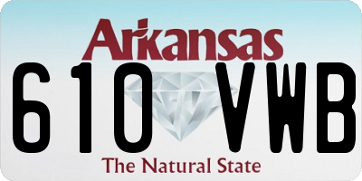 AR license plate 610VWB