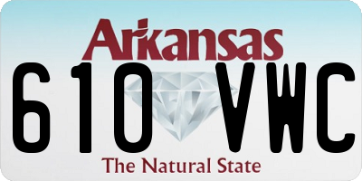 AR license plate 610VWC