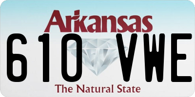 AR license plate 610VWE