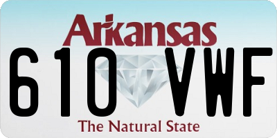 AR license plate 610VWF