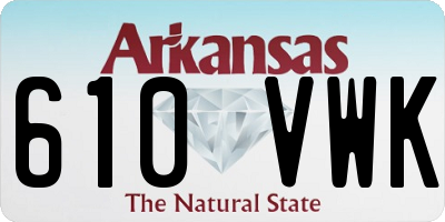 AR license plate 610VWK