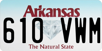 AR license plate 610VWM