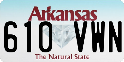 AR license plate 610VWN