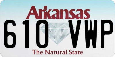 AR license plate 610VWP