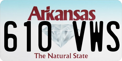 AR license plate 610VWS