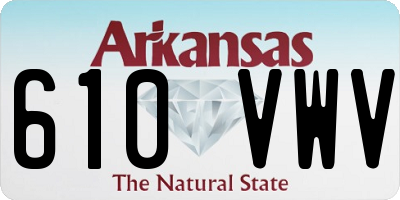 AR license plate 610VWV