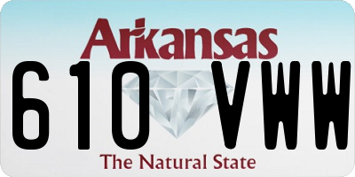 AR license plate 610VWW
