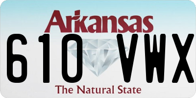 AR license plate 610VWX