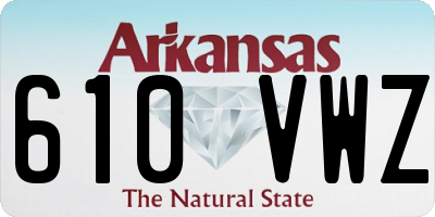 AR license plate 610VWZ