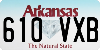 AR license plate 610VXB