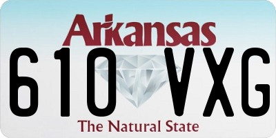 AR license plate 610VXG