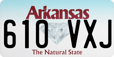 AR license plate 610VXJ