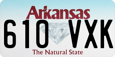 AR license plate 610VXK