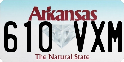 AR license plate 610VXM