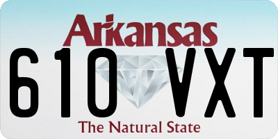 AR license plate 610VXT
