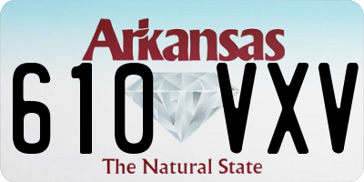 AR license plate 610VXV