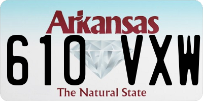 AR license plate 610VXW