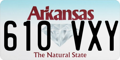AR license plate 610VXY