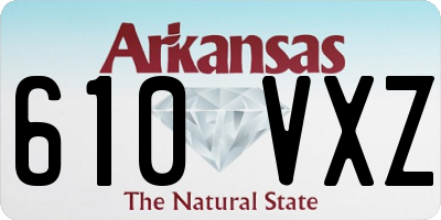 AR license plate 610VXZ