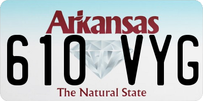 AR license plate 610VYG