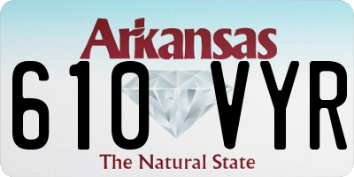 AR license plate 610VYR