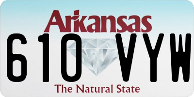 AR license plate 610VYW