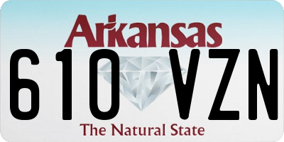 AR license plate 610VZN