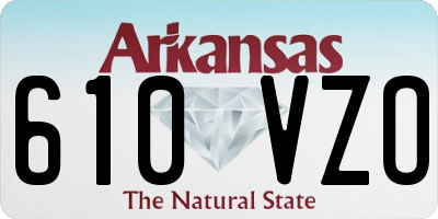 AR license plate 610VZO