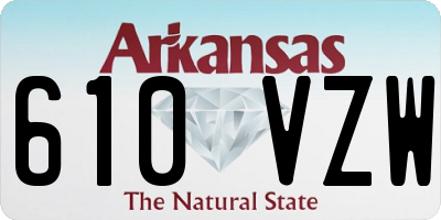 AR license plate 610VZW