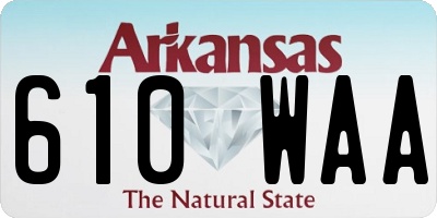 AR license plate 610WAA