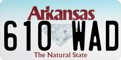 AR license plate 610WAD