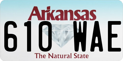 AR license plate 610WAE