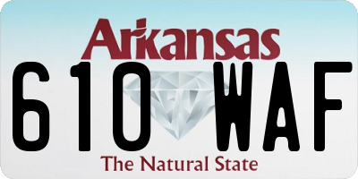 AR license plate 610WAF