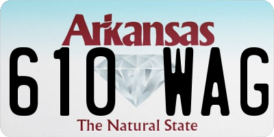 AR license plate 610WAG