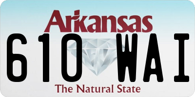 AR license plate 610WAI