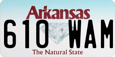 AR license plate 610WAM