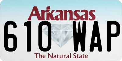 AR license plate 610WAP