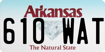 AR license plate 610WAT