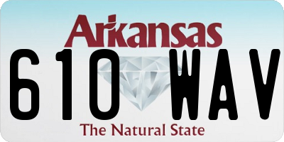 AR license plate 610WAV