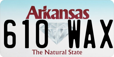AR license plate 610WAX