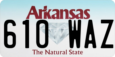 AR license plate 610WAZ