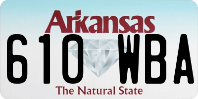 AR license plate 610WBA