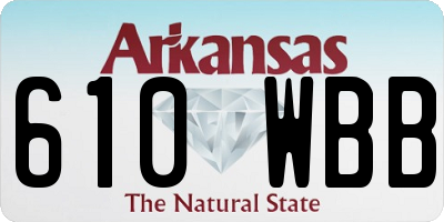 AR license plate 610WBB