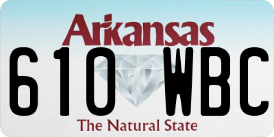AR license plate 610WBC