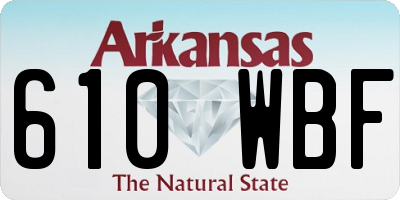 AR license plate 610WBF